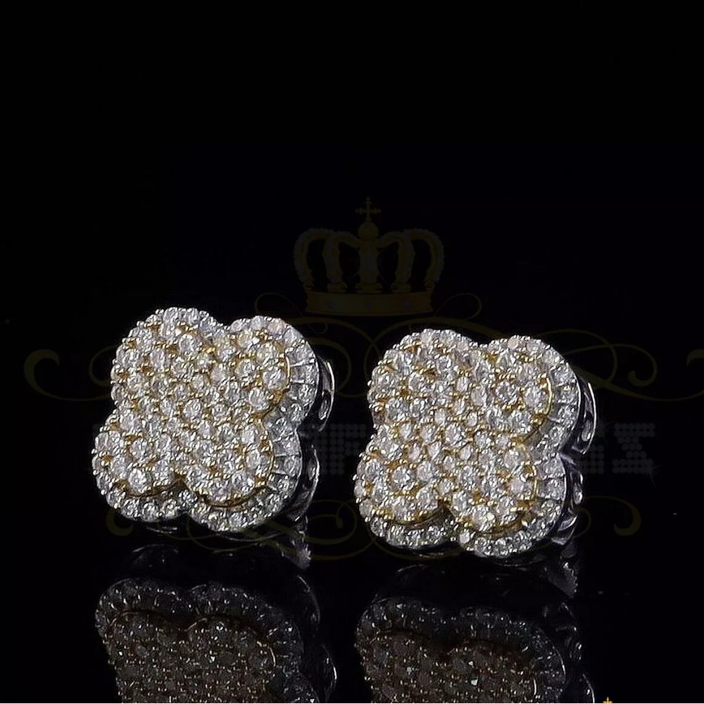Dazzling Gold and Silver Cluster Earrings NWT